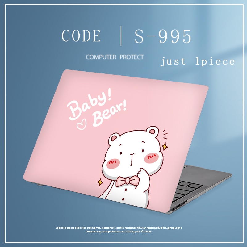 1pc Universal Menyesuaikan Stiker Laptop Universal Penutup Kulit Transparan Untuk Ukuran Apapun lenovo FLEX 15g40 Cinnamoroll Laptop Case Film Universal Pelindung Film Sesame Transparan