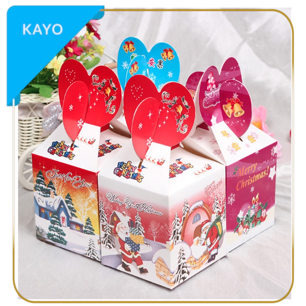 

kotak souvenir natal, box hadiah natal, packaging kue natal