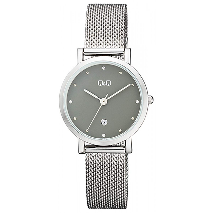 Jam Tangan Wanita Casual Stylist Rantai Stainless Steel Analog Original Q&amp;Q QnQ QQ A419 Series