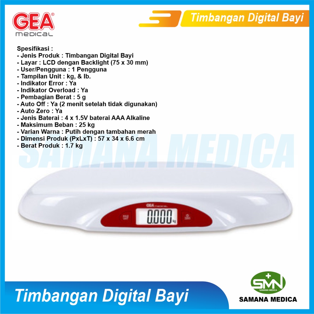 Timbangan Bayi Digital GEA ER7220 Alat Ukur Berat Badan Bayi GEA Promo Murah