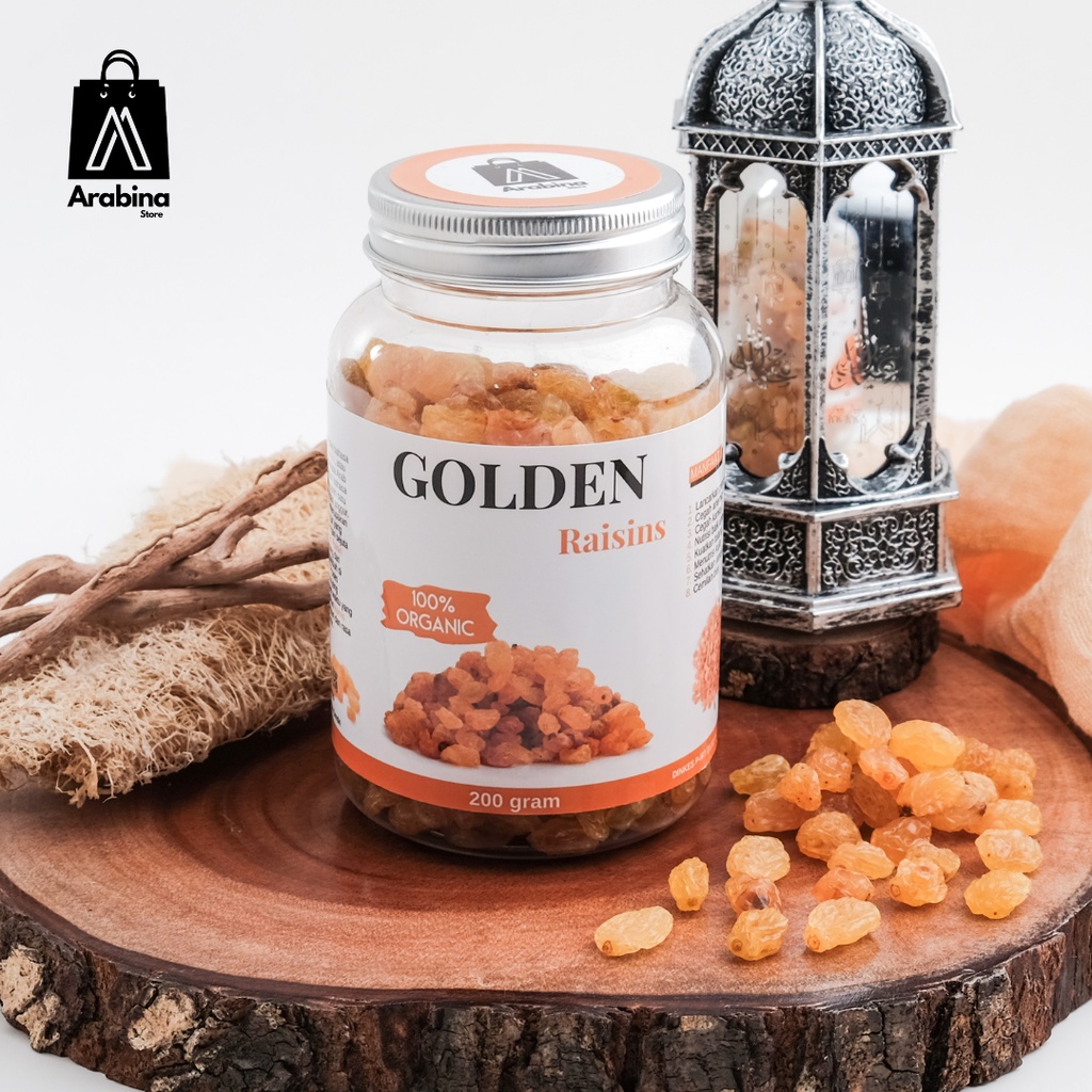 Arabina Kismis Golden Raisins Premium Organik Original 100% Manis Kering