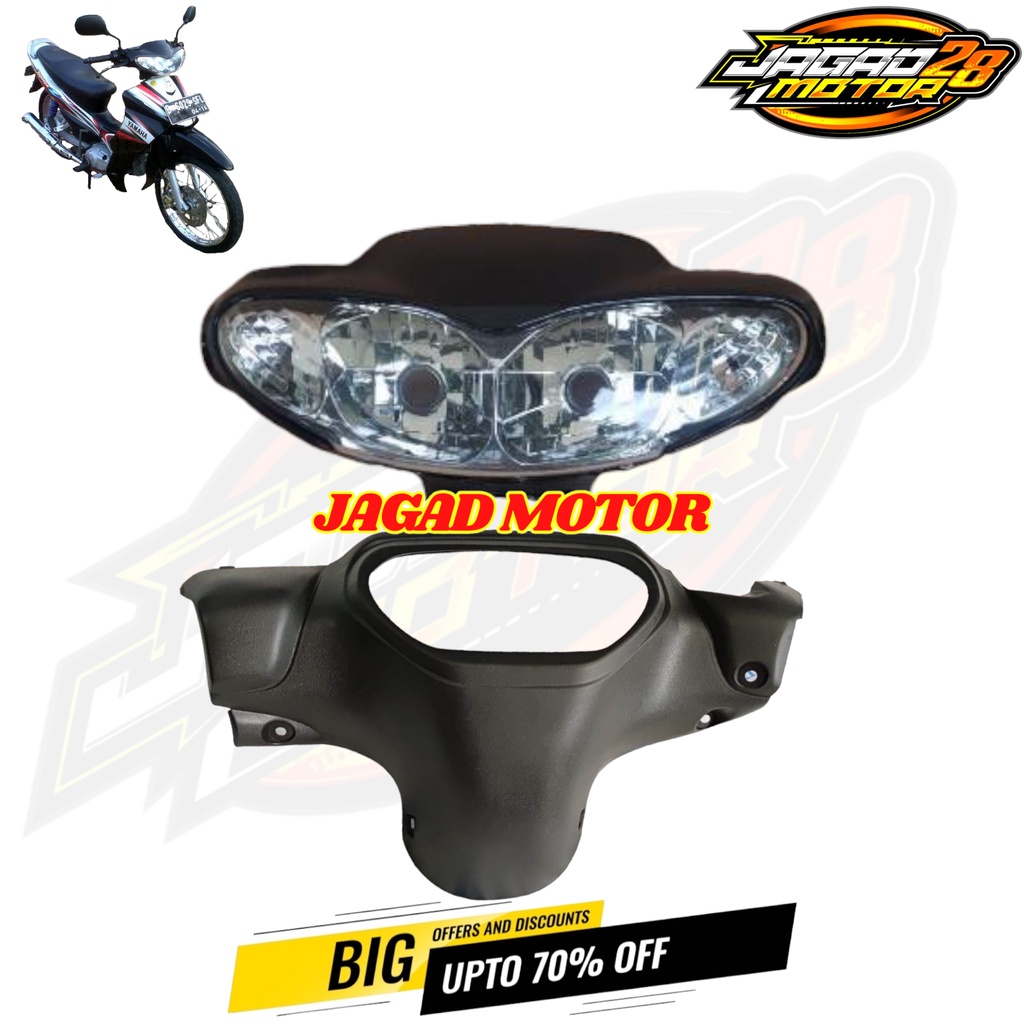 Batok Kepala Depan Belakang Set Lampu Jupiter Z Lama Hitam / Batok Kepala Depan Belakang Jupiter Z Lama Hitam Plus Lampu Depan / Batok Kepala Depan Belakang 1 set Lampu Jupiter Z Lama Hitam