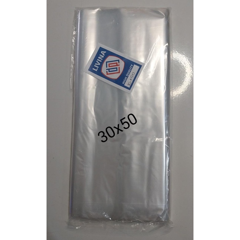 Kantong Plastik PP Bening laundry 30x45 / 30x50 / 35x50/ 40x60 / 45x65 / 50x75 / 60x100 plastik sayur ikan kerupuk kaku bening kiloan