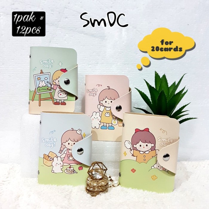 

Tempat kartu card holder bag fashion smile day girl satuan OLS76