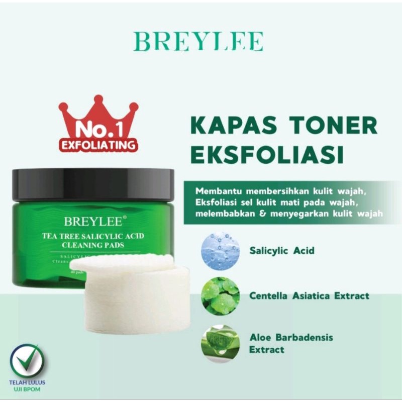 BREYLEE SALICYLIC ACID CLEANSING TONER PAD KAPAS TONER PADS