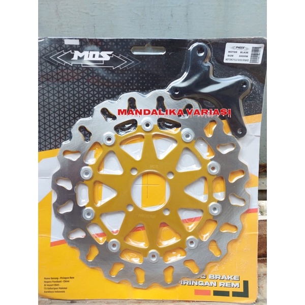 PIRINGAN CAKRAM DEPAN MOS MODEL DAYTONA LEBAR 300MM + BREKET SUPRA X 125 FI/BLADE NEW/REVO FIT/VARIO 160 CBS/REVO FI/REVO ABSOLUTE/SUPRA X 125 HELM IN