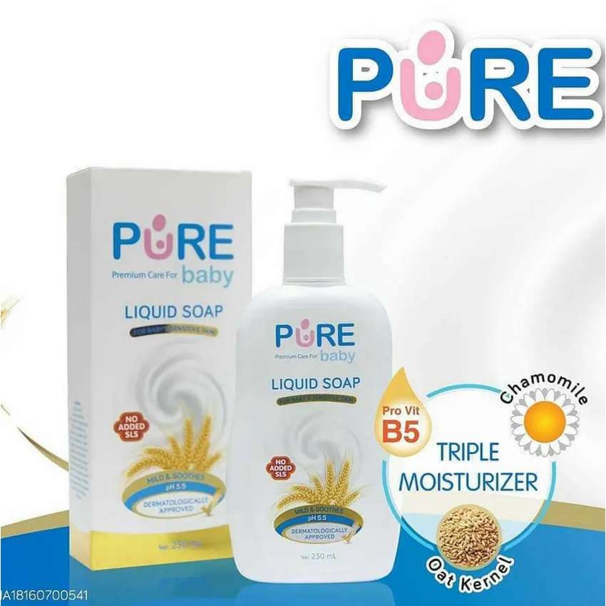 ✅MZ✅ PURE Baby Liquid Soap | Sabun Cair PURE Baby Untuk Kulit Gatal dan Iritasi | Sabun Mandi PURE untuk kulit Gatal dan Alergi