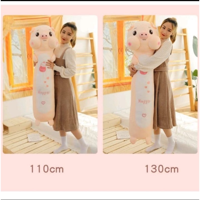 Guling Boneka Babi Ukuran -/+60cm Mimi The Little Pig Boneka Guling Babi Berlabel SNI