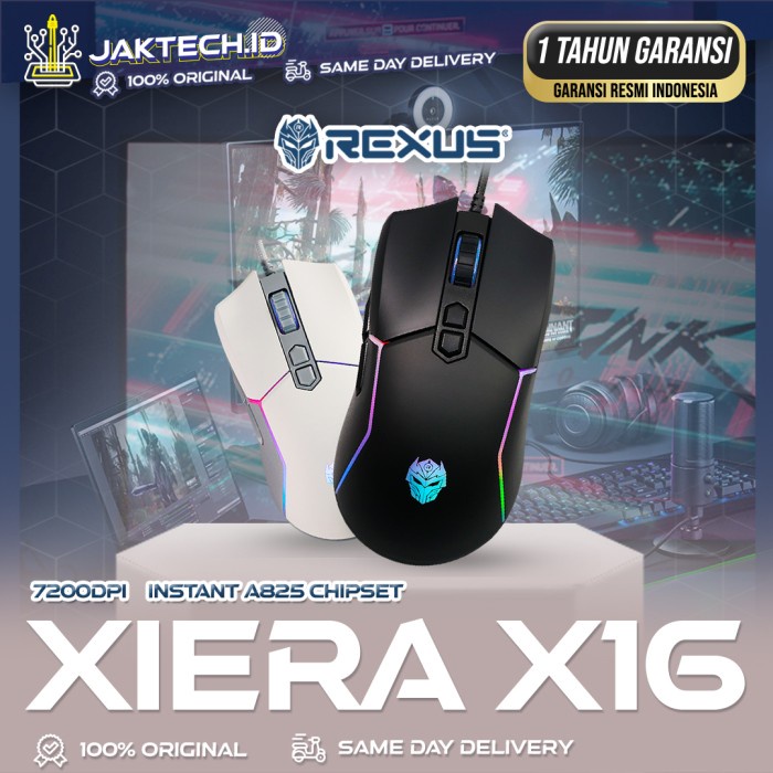 Rexus X16 Xierra Mouse Macro Gaming RGB