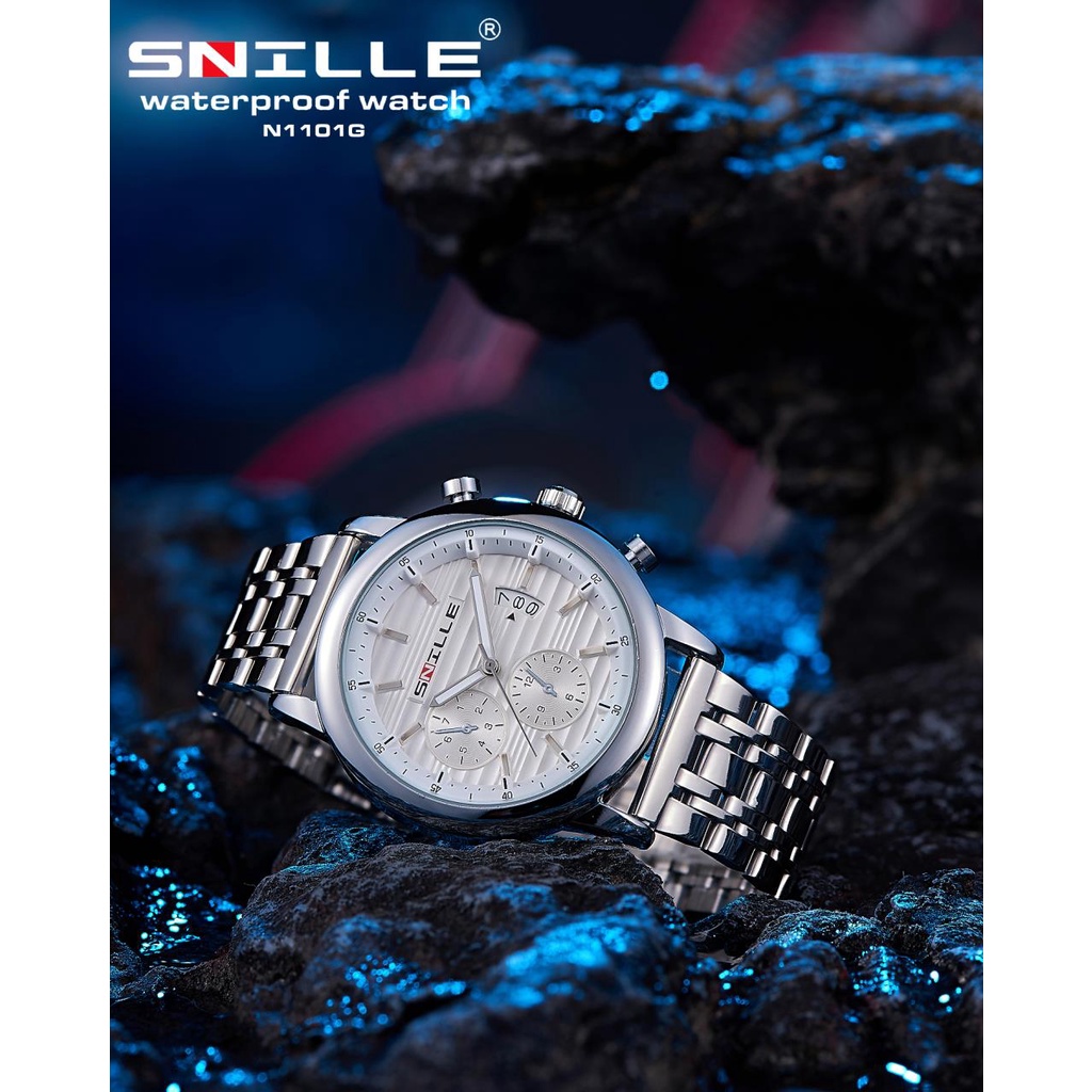 Snille Jam Tangan Rantai Pria Wanita Unisex Original Asli Anti Air Waterproof 1101