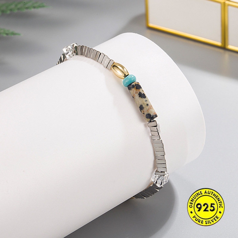 Gelang Tangan Manik-Manik Mutiara / Kerang / Leopard Warna Emas / Silver Untuk Wanita U1355