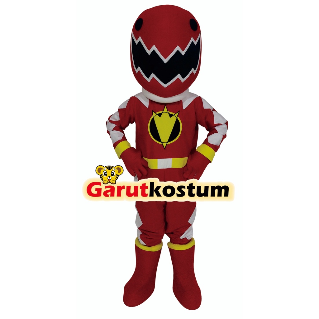 Kostum maskot badut power ranger merah setelan dewasa lucu costume termurah
