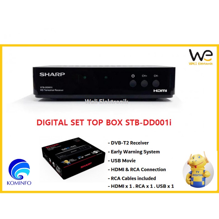 Box Set Top Box Digital Sharp Stb-Dd001I / Tv Box / Siaran Tv Digital