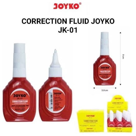 

TIP EX CAIR JOYKO JK-01/ JK-101 / JOYKO CORRECTION FLUID JK 01 (12Pcs)