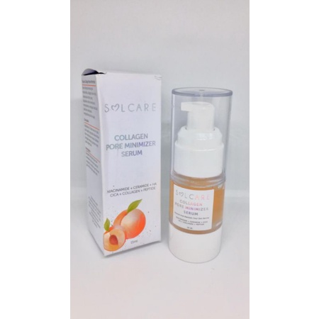Preloved Solcare Collagen Pore Minimizer Serum dan Sunscreen UV Protection