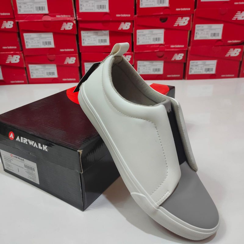 Sepatu Airwalk Steven White Grey Black Men's Shoes Original