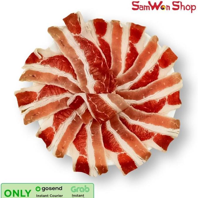 

US BEEF SLICE FRESH 1 KG - DAGING SAPI IRIS SHORTPLATE YAKINIKU RTR6464RT