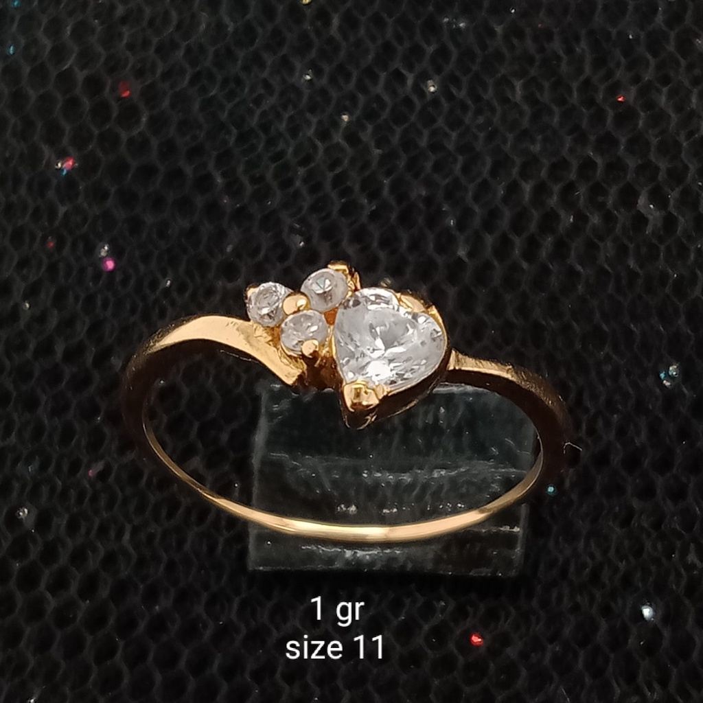 Cincin emas 17K - 1 gr kadar 750 - 3863