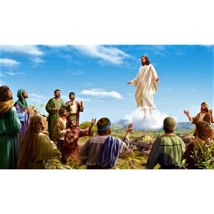Repro Digital Tuhan Yesus Kenaikan Surga Lukisan Jesus Heaven Painting