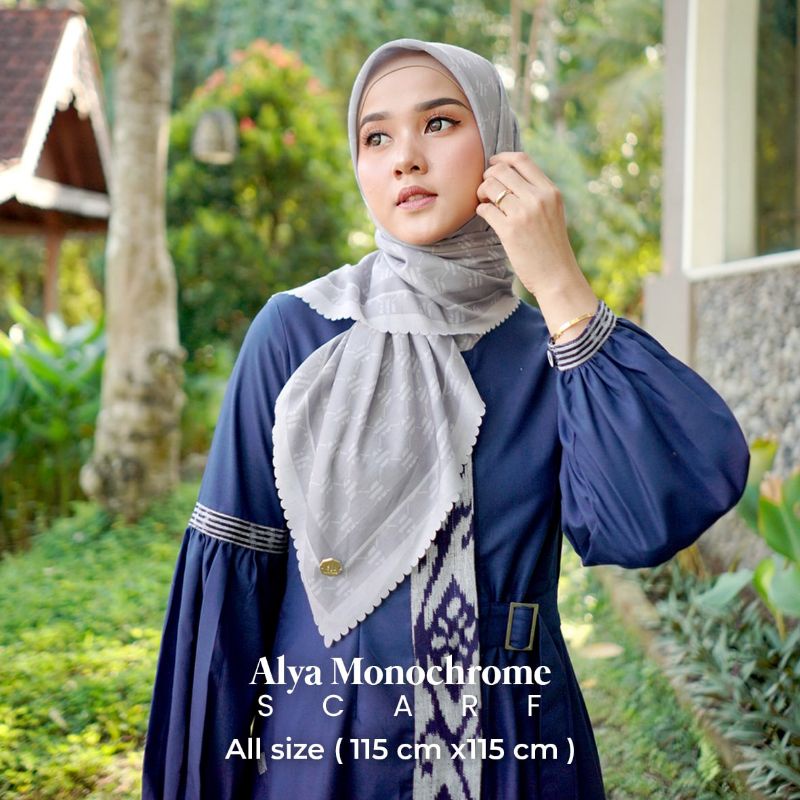 ALYA MONOCHROME SCARF BY ALYA HIJAB BY NAJA