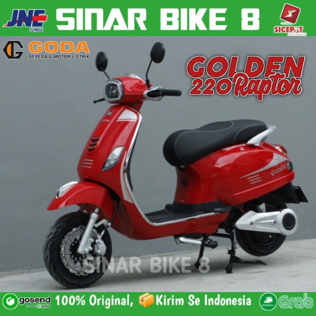 Sepeda Motor Listrik Electric E Bike GODA 220 GOLDEN RAPTOR 800Watt