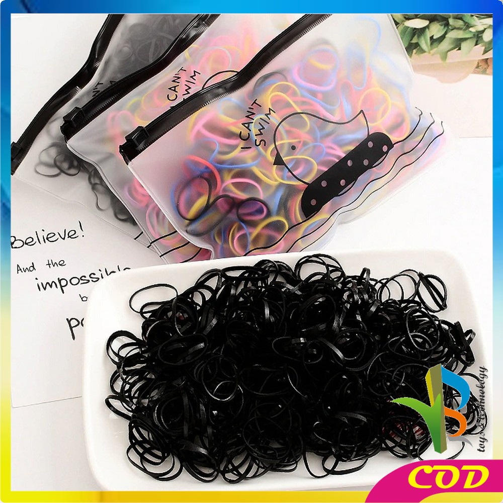 RB-C12 Karet Ikat Rambut Polos Sekitar 1000 PCS - Bahan Karet Murah FASHION IMPORT WANITA