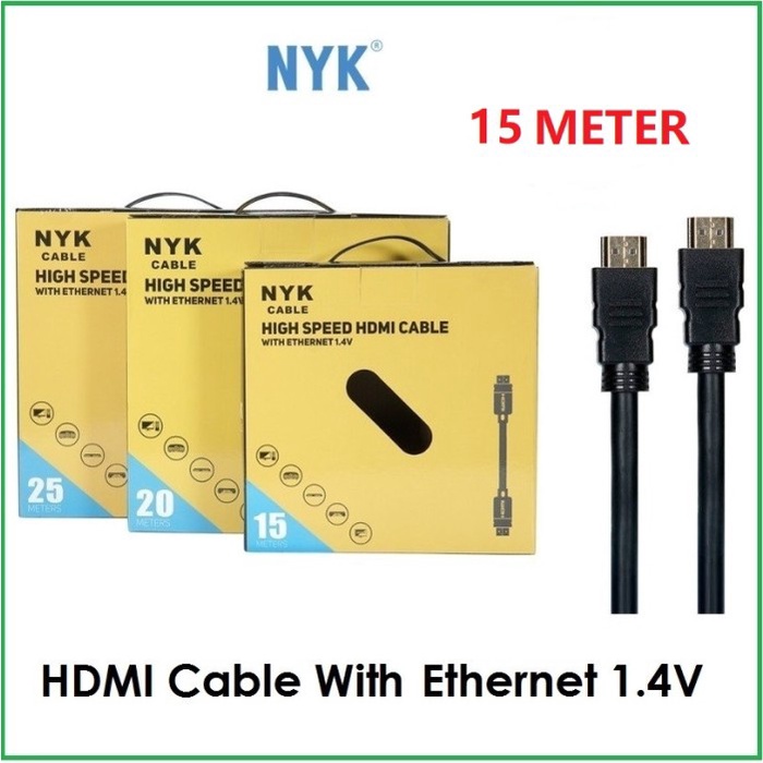 NYK 15 Meter Cable HDMI with Ethernet 1,4V 15 Meter