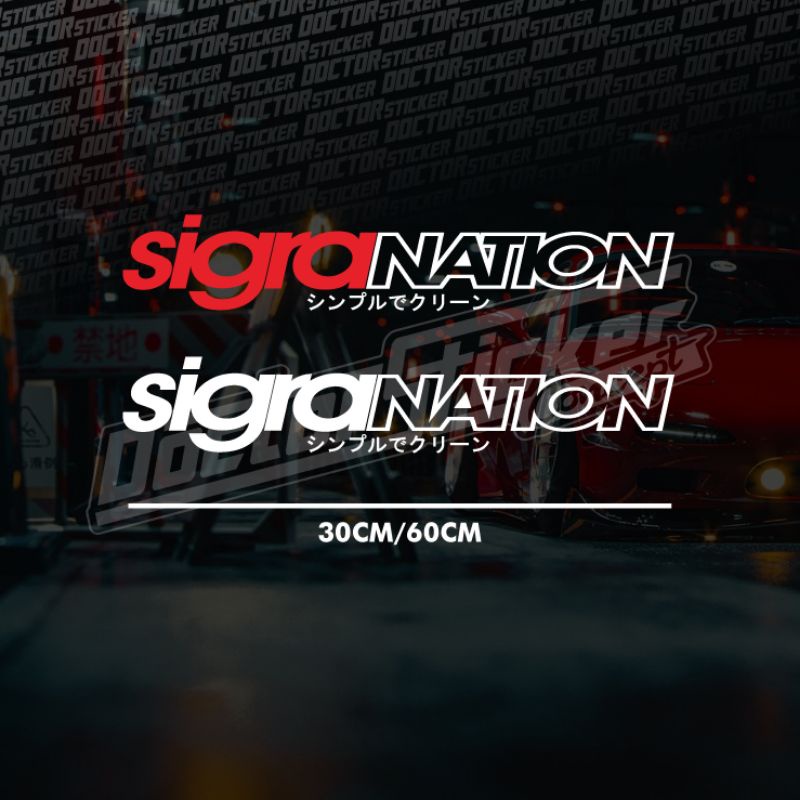 Stiker Kaca Mobil SigraNation New Design Keren