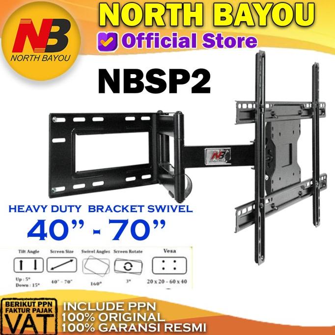 Nbsp2 North Bayou Nb Sp2 40"-80" Tv Breket Swiffel Bracket Tv 80 Inch