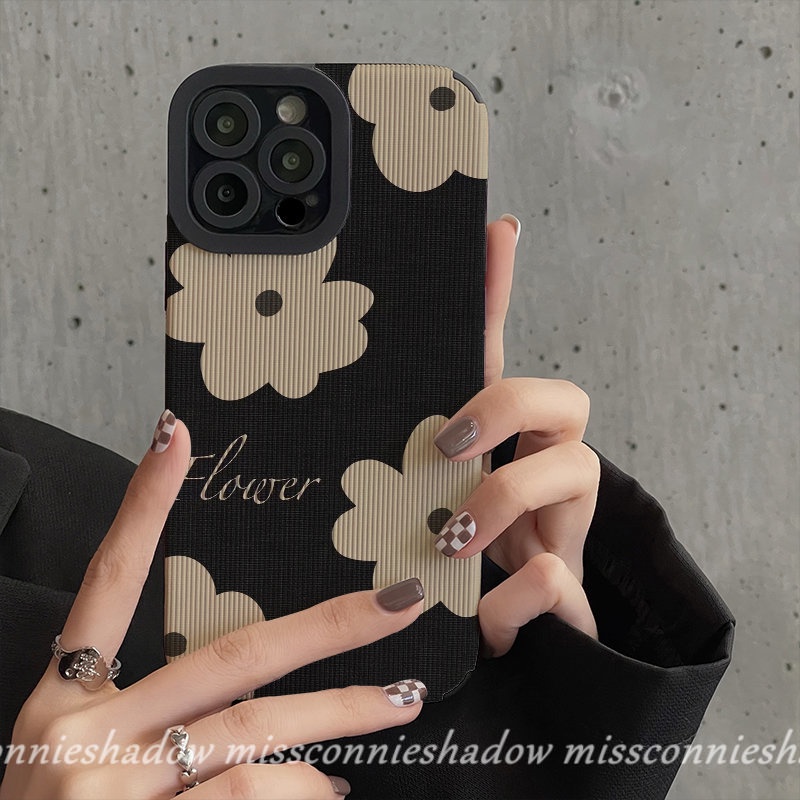 Casing Soft Case TPU Motif Bunga Retro Untuk iPhone 7Plus / 8Plus / 11promax / XR / 12 / 13 / 14pro Max / X / XS Max