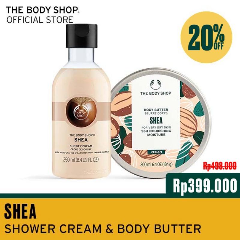Jual Paket The Body Shop SHEA(B.Butter 200ml+ Shower Cream 250ml