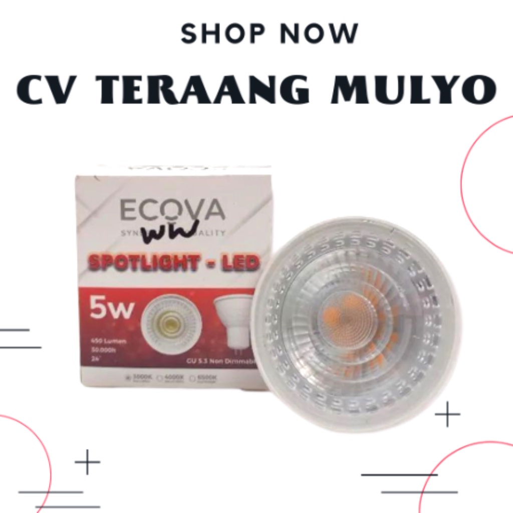 Led Spotlight Ecova GU5.3 5W WW