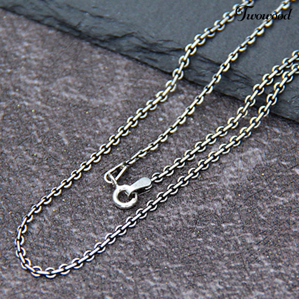 Kalung Rantai Klavikula Pendek Bahan 925 Silver Gaya Retro Hip Hop Untuk Unisex