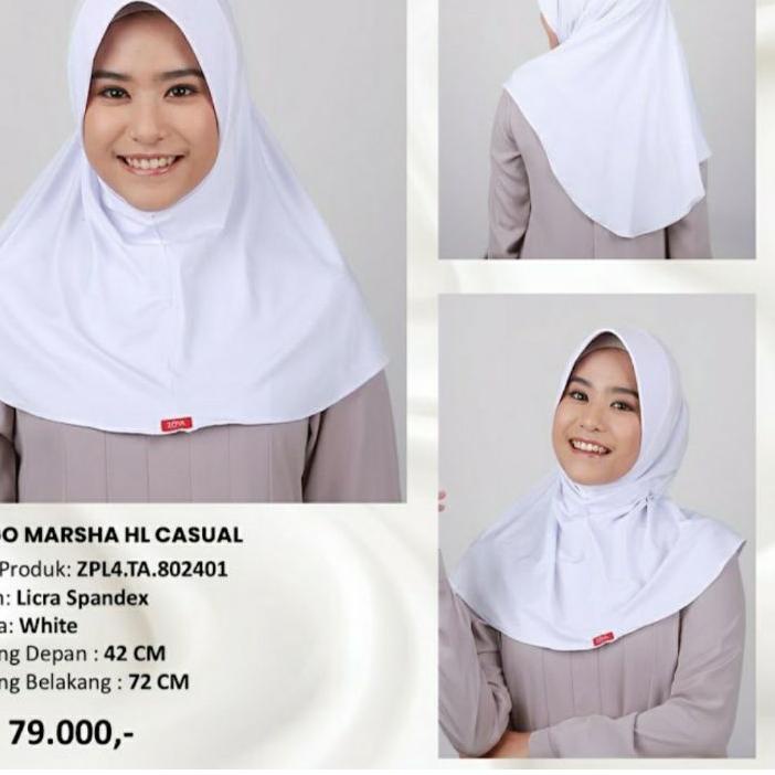 TELAH HADIR BERGO ZOYA MARSHA HL / KERUDUNG SEKOLAH ZOYA / KERUDUNG SEKOLAH POLOS / BERGO POLOS ★ 86
