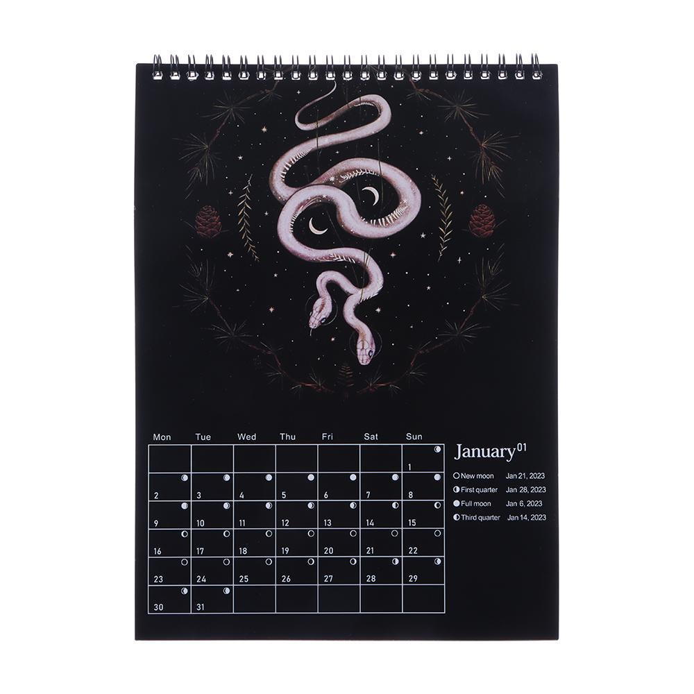 Kalender Imlek Nanas Dark Forest Creatures Hadiah Tahun Baru Kalender Kantor Bergambar Asli2023Histories Animals Jadwal Dinding Dapat Digantung