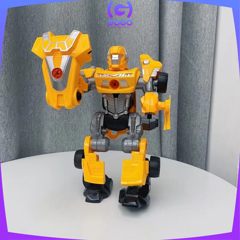 GOGO-M214 Mainan Robot Anak Laki Laki Robot Deformation 2IN1 DIY Puzzle Toys Mainan Bongkar Pasang Dengan Obeng Listrik / Mainan Mobil Mobilan