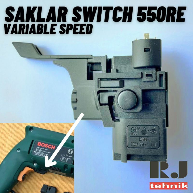 Bosch 550RE Switch Saklar Skakel Mesin Bor Bosch 13mm Bolak Balik Variable Speed 550 RE