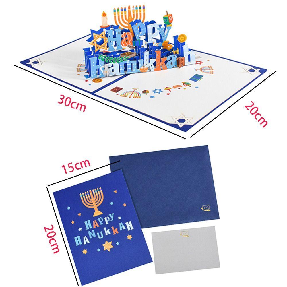 Top 3D Happy Hanukkah For Mom Dad Suami Istri Hanukkah Day Pop Up Hadiah Festival Pesan