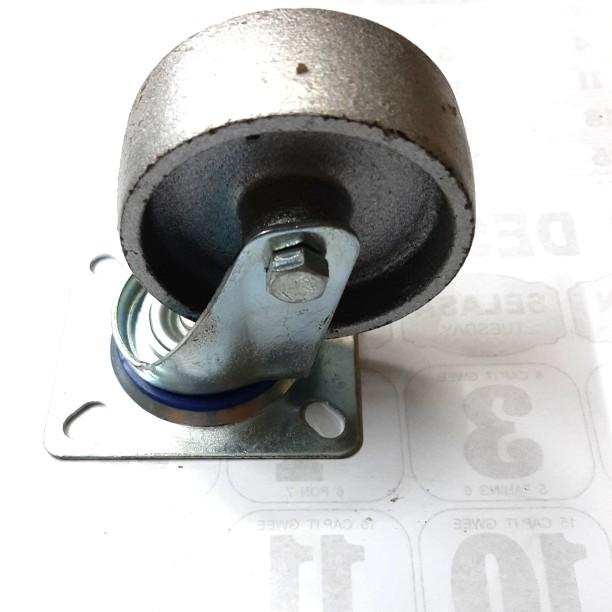 roda troli besi/roda besi untuk troli/roda besi light duty 3 hidup