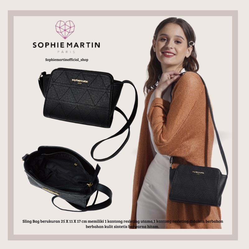 PRODUK TERBARU SOPHIE MARTIN TAS SOPHIE MARTIN SALE LIANE BLACK SOPHIE PARIS MURAH TAS SELEMPANG WAN