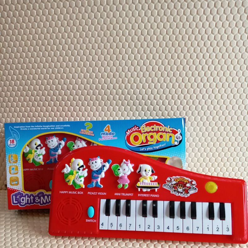 mainan anak piano light&amp;music animals 6928