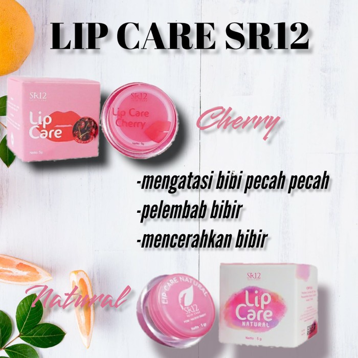 [BEST SELLER] Lipcare Lip Balm Lip Cream SR 12 | Cherry &amp; Natural | Pencerah Pelembab Pemerah Bibir | Original 100% Official Pusat Kecantikan Store
