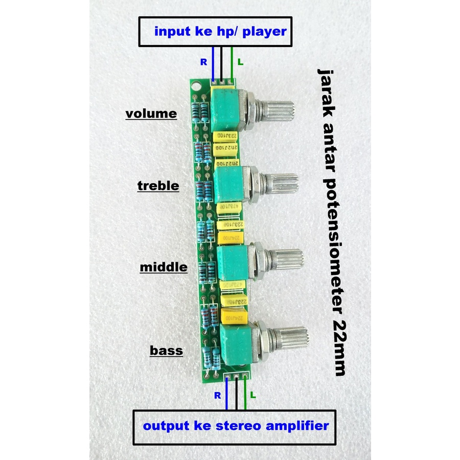 10 PCS Stereo Pasif Tone control Plus Middle