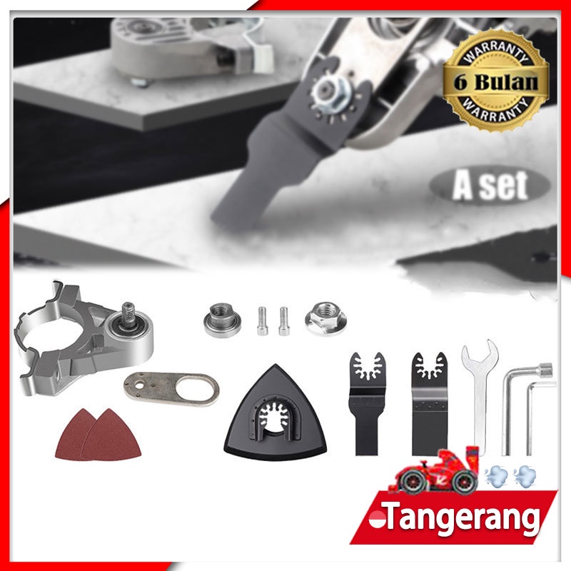 11pcs/set Adaptor Oskilasi Gerinda/ Adaptor Oskilasi Komplit Multiguna/ Adaptor Gerinda Menjadi Oskilasi