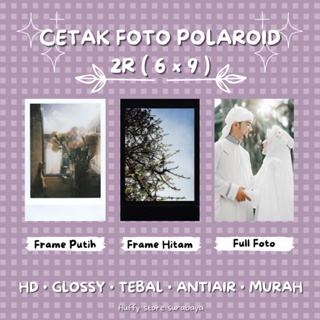 [25] CETAK FOTO POLAROID 2R MURAH SURABAYA - Frame Putih, Hitam, Full Foto