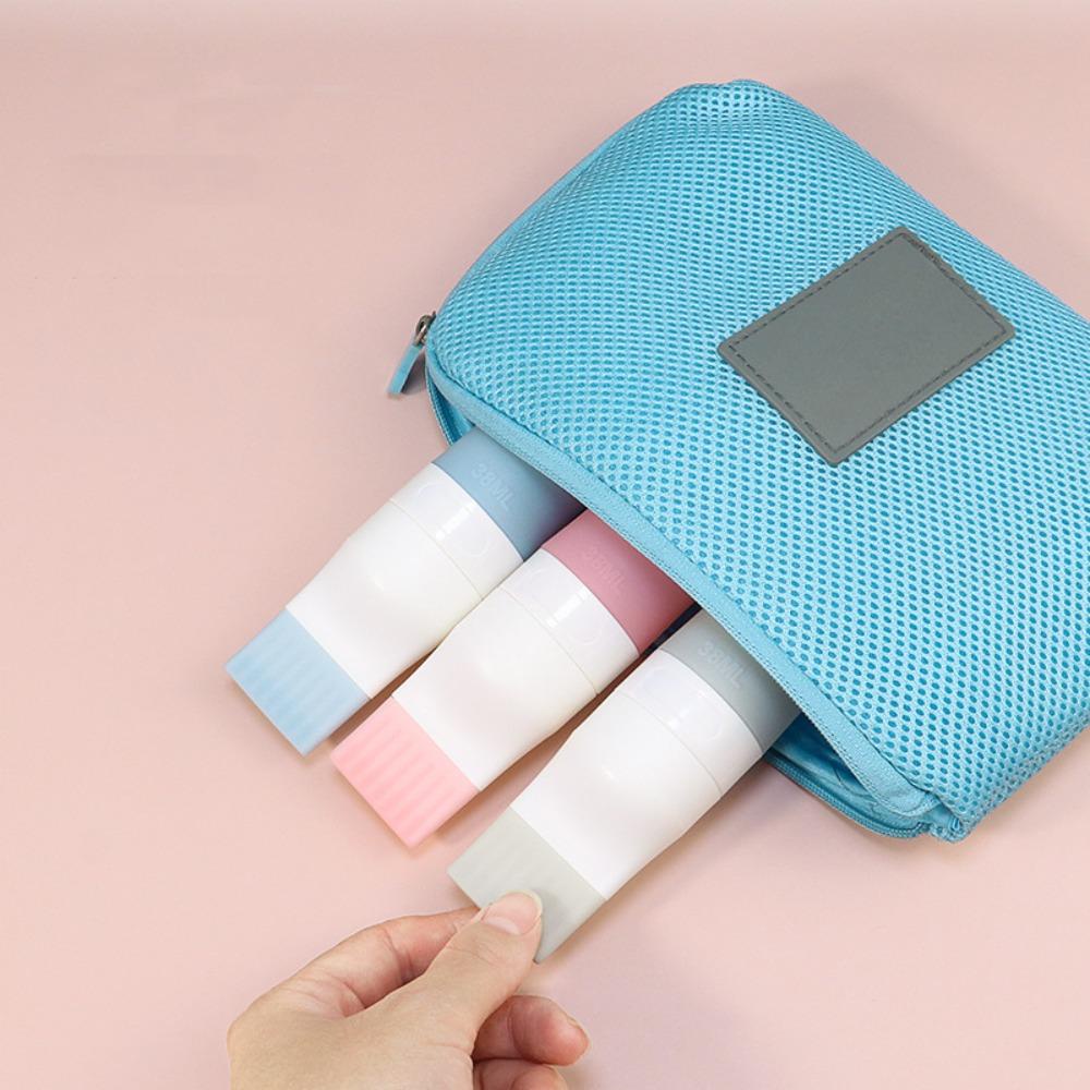 [Elegan] Botol Dispensing Silikon Berpori 1PC Warna Warni Food Grade Portable Toner Isi Ulang Sampo Rangement Travel Storage Kosmetik Wadah Kosong