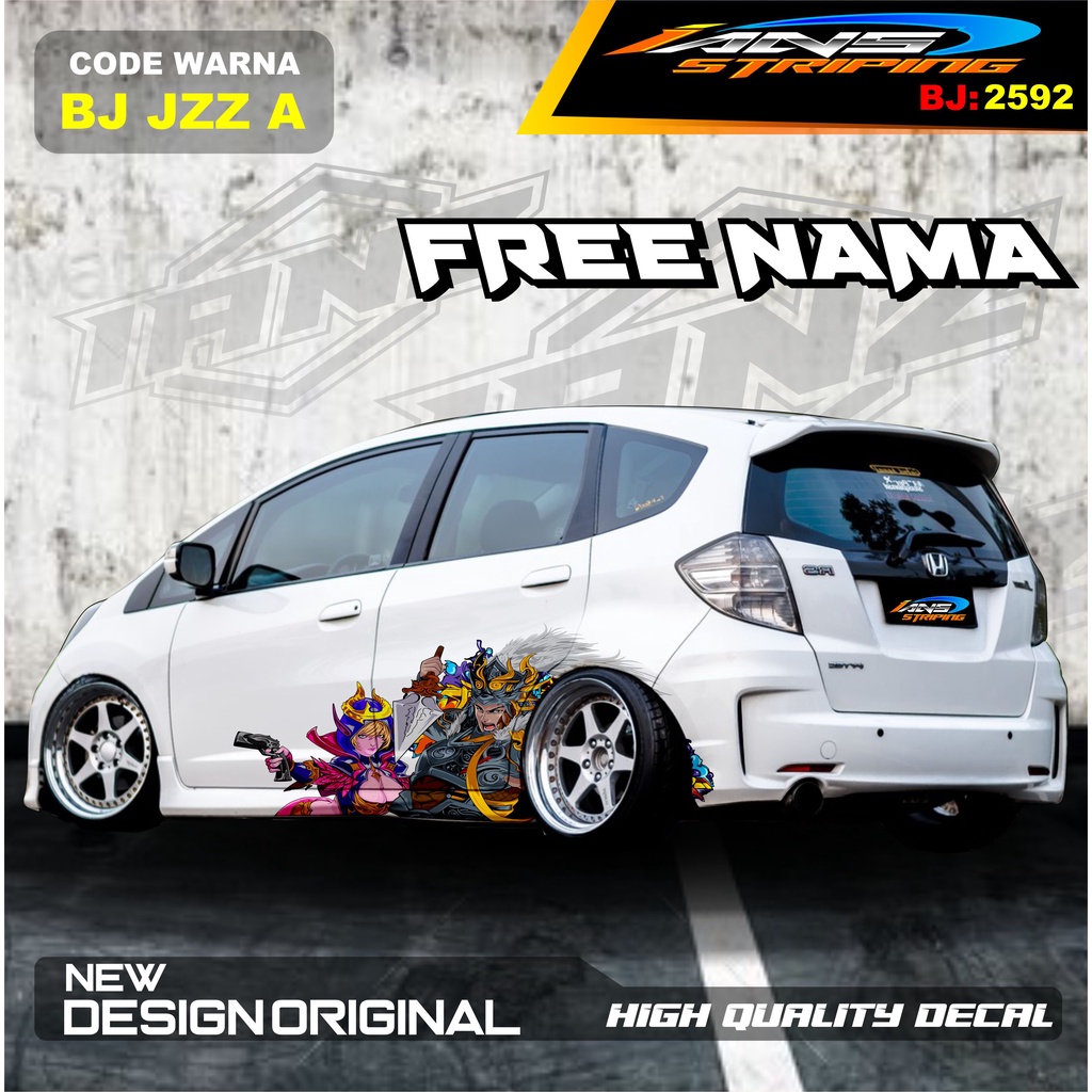 STICKER MOBIL BRIO, JAZZ / STICKER MOBIL /DECAL STICKER MOBIL / STIKER JAZZ, AGYA, AYLA