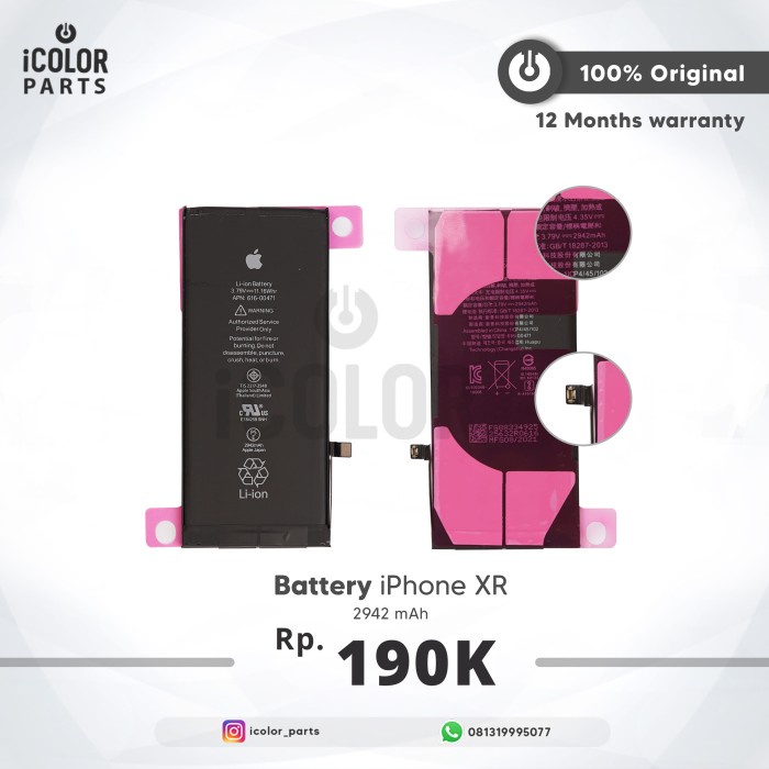 Baterai Iphone XR / Battery Original Iphone XR
