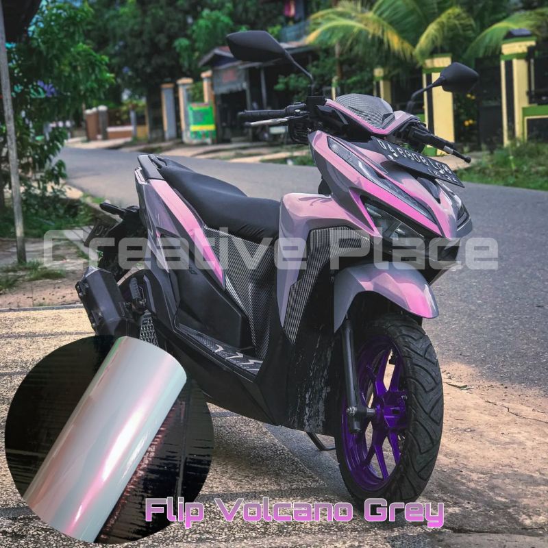 skotlet motor warna abu lembayung pink / scotlite flip volcano grey