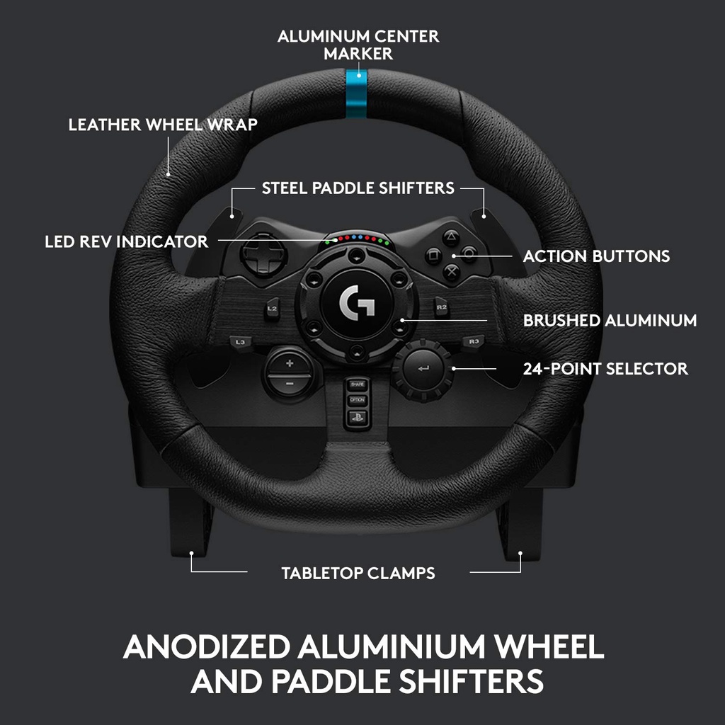 Logitech G923 TRUEFORCE SIM Racing Wheel and Pedals